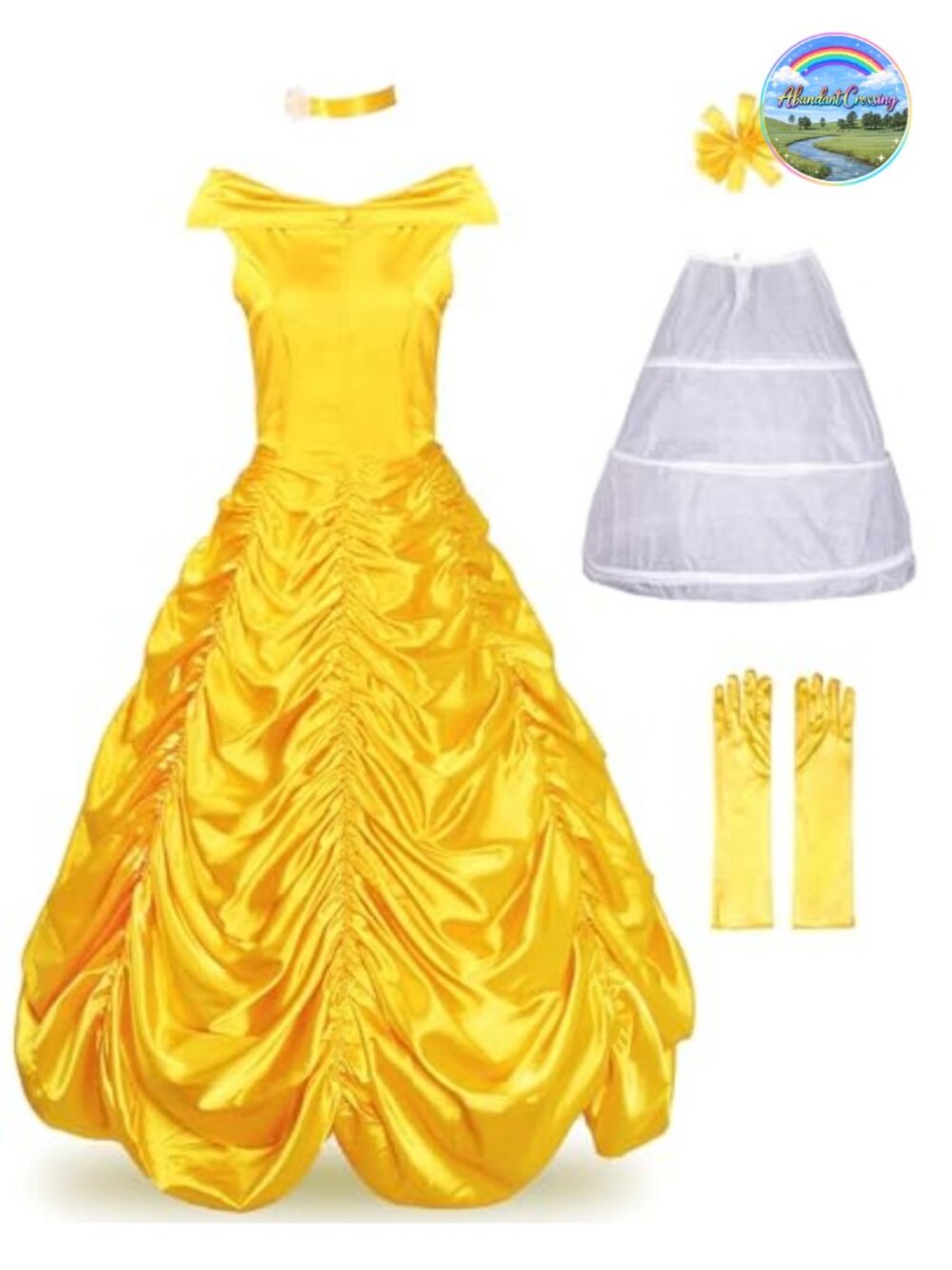 Women's Princess Costume Dress Off Shoulder Halloween Party Cosplay
